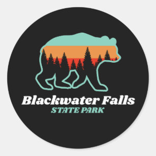 Blackwater Falls Staat Park West Virginia Bär Runder Aufkleber