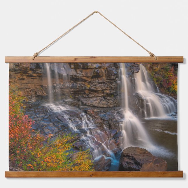Blackwater Falls Staat Park | West Virginia Wandteppich Mit Holzrahmen (Vorne)