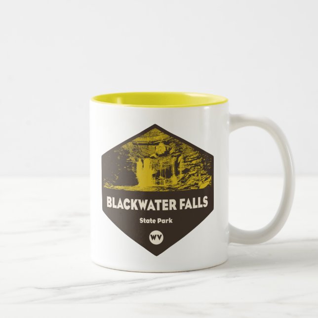 Blackwater Falls Staat Park West Virginia Zweifarbige Tasse (Rechts)