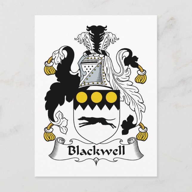 Blackwell Familienwappen Postkarte (Vorderseite)