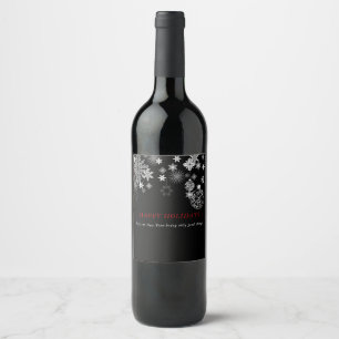 BlackWhite Weinlabel Hochzeit, Weihnachten, Neues  Weinetikett