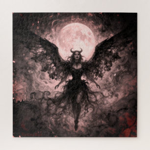 Blackwing Mond - AI Fantasy Digital Art Druck