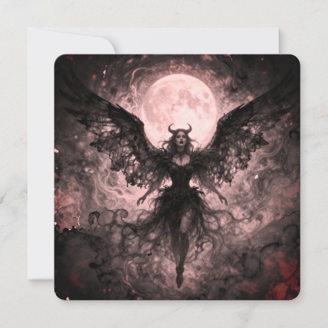 Blackwing Moon - AI Fantasy Digital Art Print (Vorderseite)