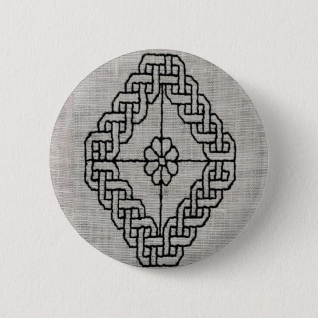 Blackwork embroidery button (Vorderseite)
