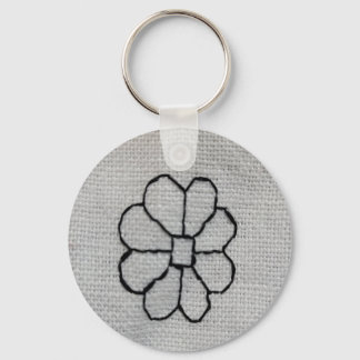 Blackwork embroidery keychain schlüsselanhänger