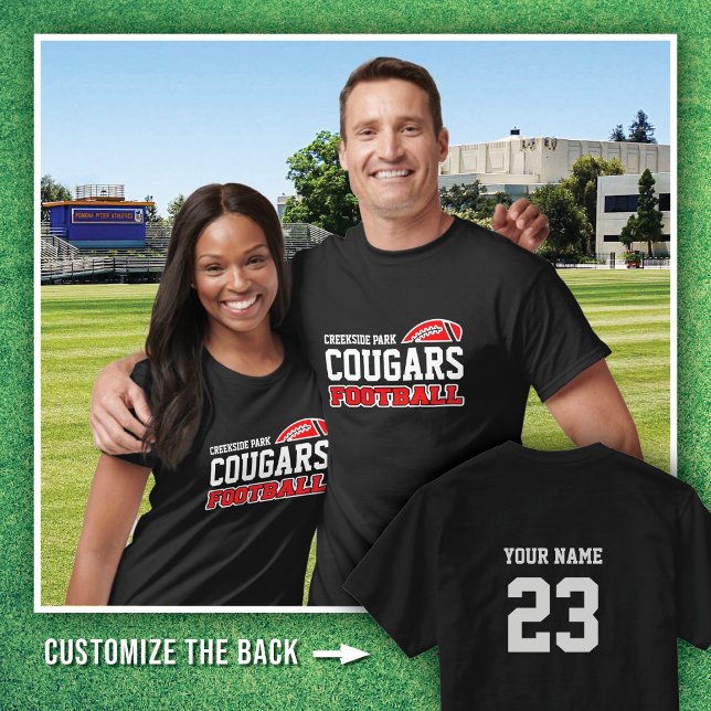 BLACOUT Creekside Park Cougars Football Name # T-Shirt (Von Creator hochgeladen)