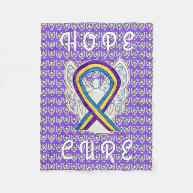 Bladde Cancer Awareness Ribbon Soft Chemo Blankets Fleecedecke (Vorderseite)