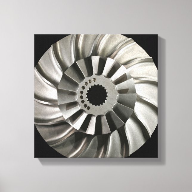 Bladed Impeller Disk des Elements Titanium Leinwanddruck (Vorderseite)