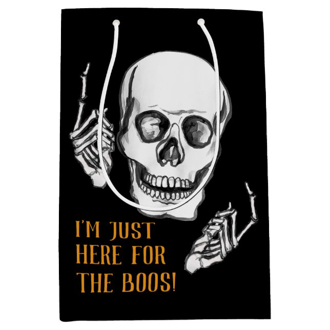 Blague de squelette drôle sac cadeau Halloween (Devant)