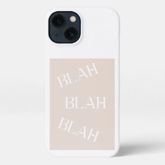 Blah Blah Blah iPhone Case neutrales farbiges Desi iPhone Hülle