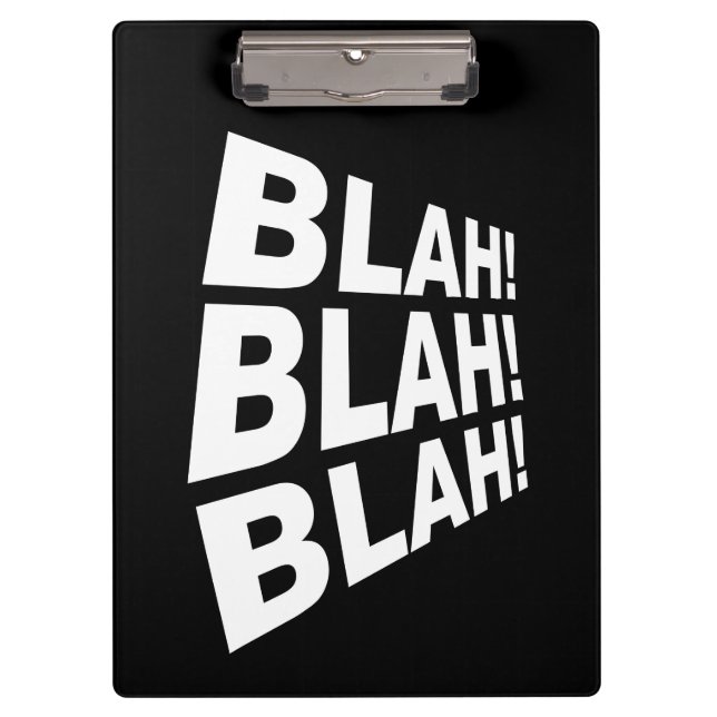 Blah Blah Blah Klemmbrett (Vorderseite)