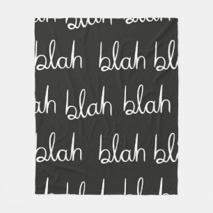 Blah blah nahtloses Muster. Fleecedecke