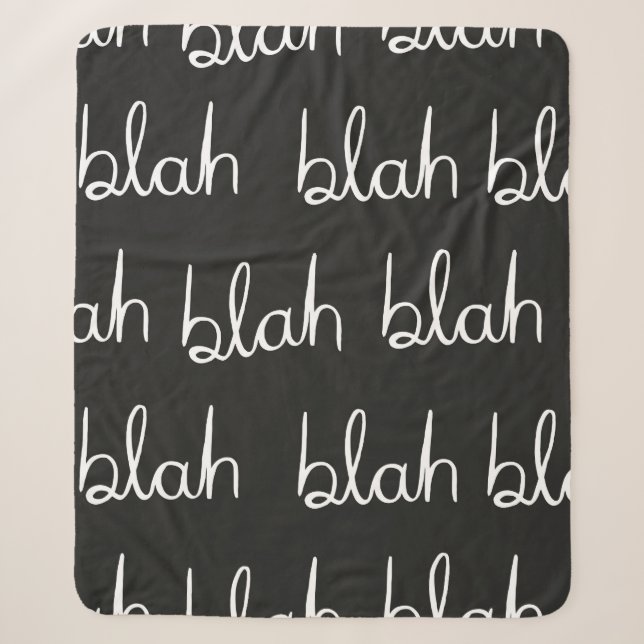 Blah blah nahtloses Muster.  Sherpadecke (Vorderseite)