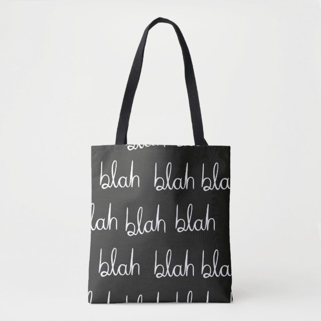 Blah blah nahtloses Muster.  Tasche (Vorderseite)