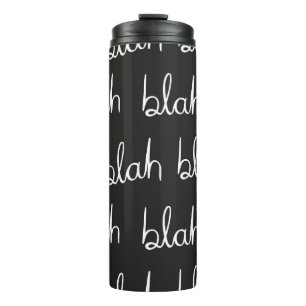 Blah blah nahtloses Muster. Thermosbecher