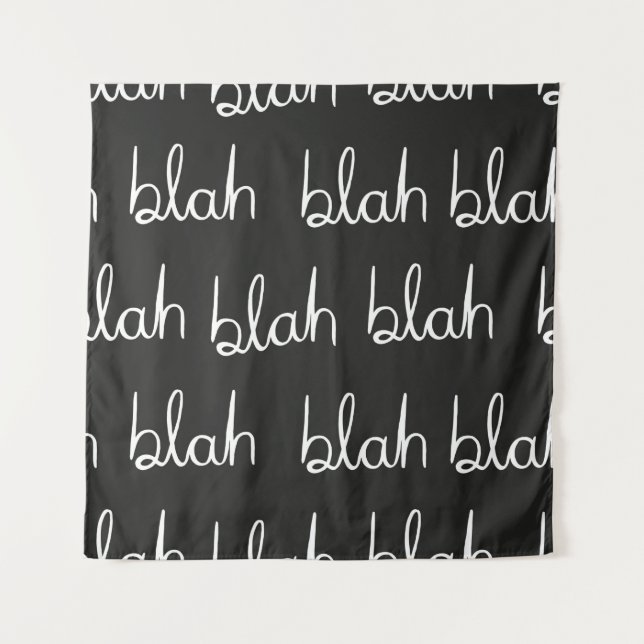 Blah blah nahtloses Muster.  Wandteppich (Vorderseite)