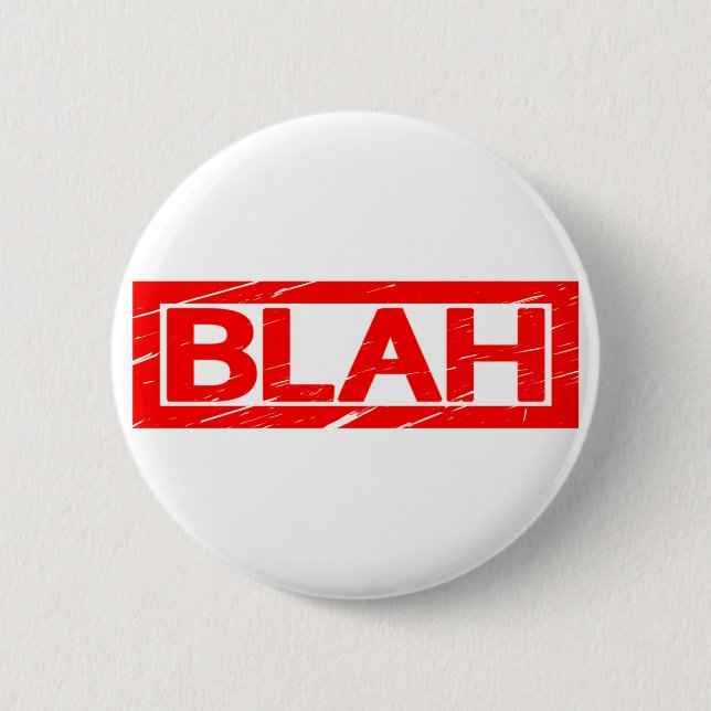 Blah Briefmarke Button (Vorderseite)