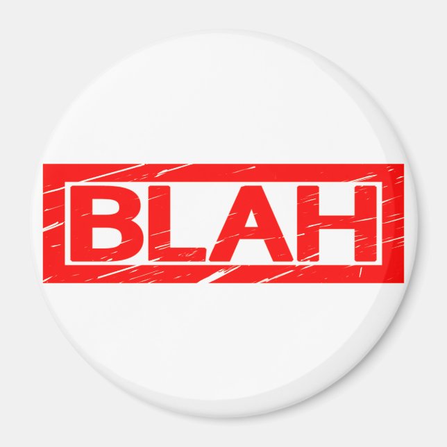 Blah Briefmarke Magnet (Vorne)