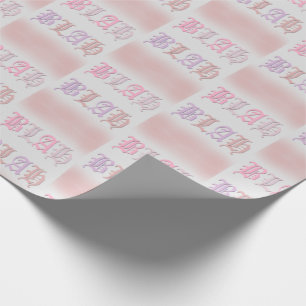Blah rosa lila und sandfarben geschenkpapier