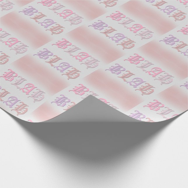 Blah rosa lila und sandfarben geschenkpapier (Ecke)