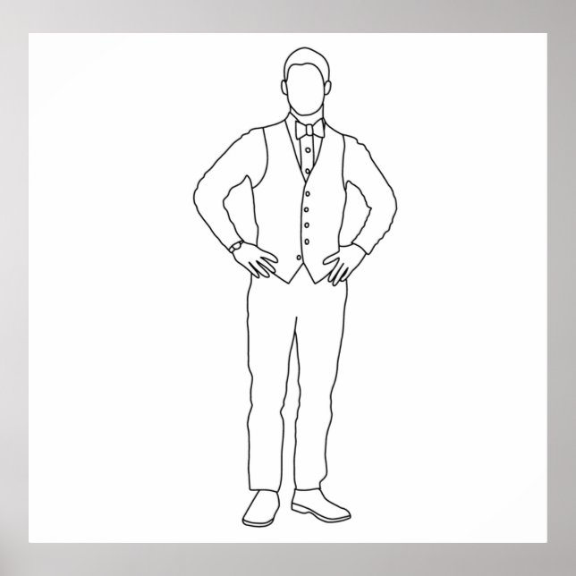 Blaine Anderson Line zeichnend Poster (Vorne)