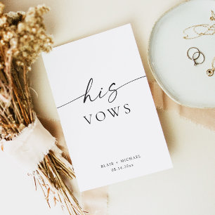 BLAIR Boho Minimaliste Sa Carte Vows Mariage