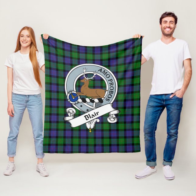 Blair Clan Abzeichen Tartan Kariert Fleecedecke (Beispiel)