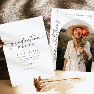 BLAIR Modern Minimal Arch Foto Boho Abschluss Einladung