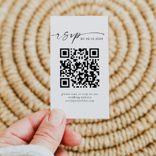 BLAIR Modern Minimalistischer QR Code Mini RSVP Ka Mitteilungskarte