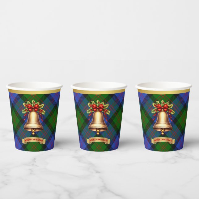 Blair Personalisiert Tartan Christmas Pappbecher (Multi)