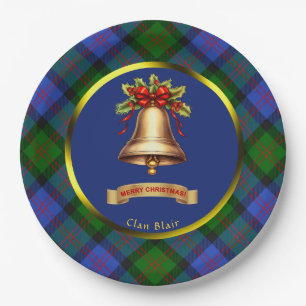 Blair Tartan Personalisierte Weihnachten Pappteller