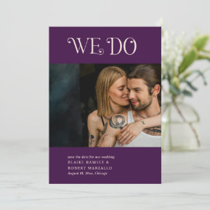 Blaire Lila Moderne Hochzeit Save The Date