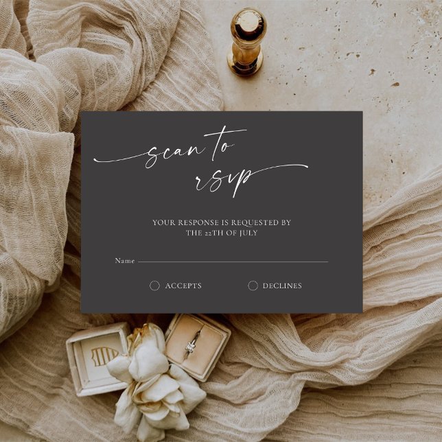BLAIRE Moderne Kalligrafie-SkriptWedding RSVP Karte (Von Creator hochgeladen)