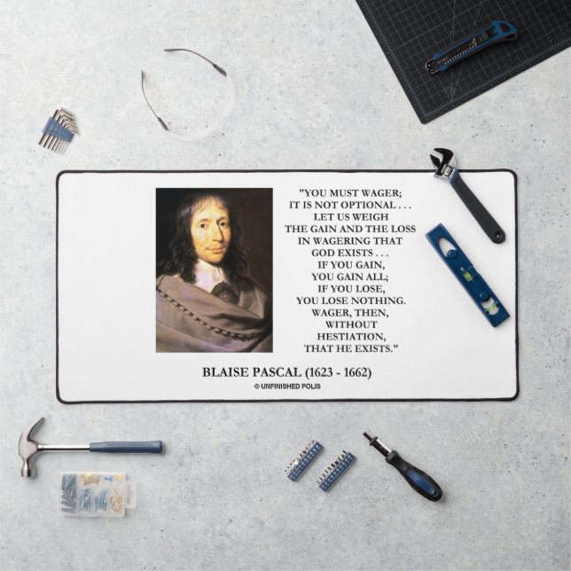 Blaise Pascal Gain Loss Wagering God Existe Citati (Poste de travail)