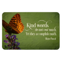 Blaise Pascal Inspiration Zitat "Kind Worte"