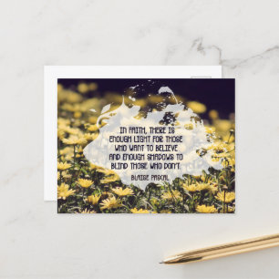 Blaise Pascal inspirierendes Zitat "Im Glauben" Postkarte