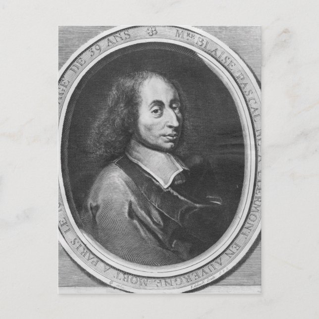 Blaise Pascal Postkarte (Vorderseite)
