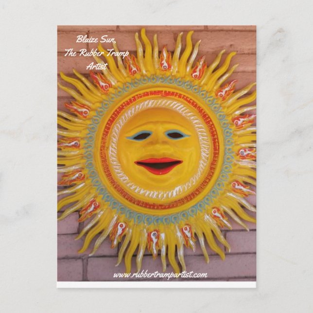 Blaize Sun die Rubber Tramp Artist Postcard Postkarte (Vorderseite)