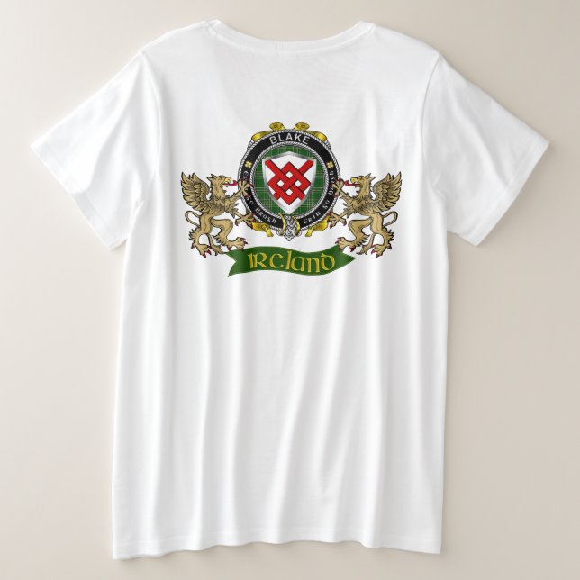 Blake Irish Shield Women's Plus T - Shirt (Design Rückseite)