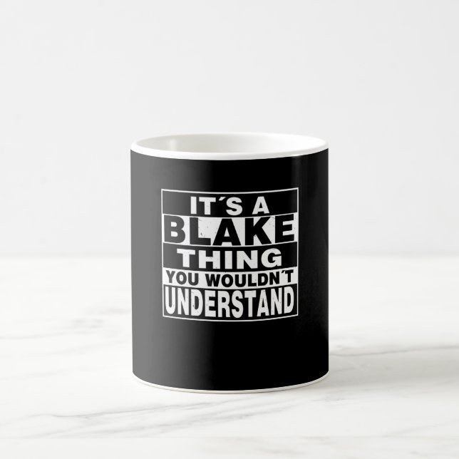 BLAKE Nachname Personalisiertes Geschenk Kaffeetasse (Mittel)