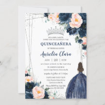 Blake Navy Blues Prinzessin Silver Quinceañera