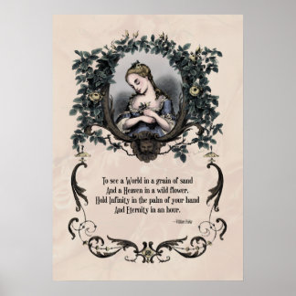 Blake "To See a World" Viktorianische Poesie Art 2 Poster