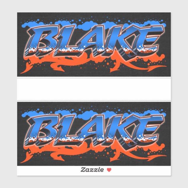 Blake Vorname Name Graffiti Aufkleber Sticker (Blatt)