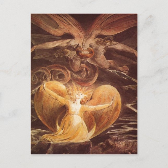 Blake, William Der gro?e Rote Drache und die mit d Postkarte (Vorderseite)