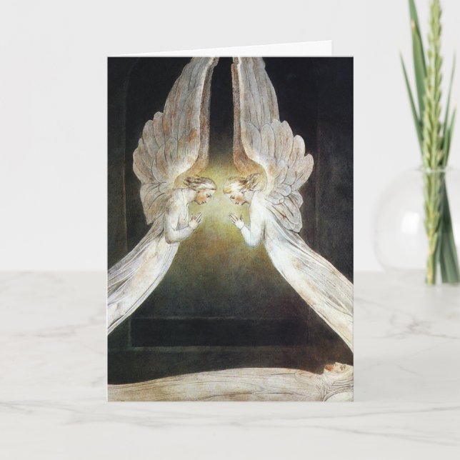 Blakekarte/-einladung: Christus schützte durch Karte (Vorderseite)
