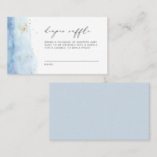 BLAKELY Dusty Blue Watercolor Diaper Raffel Ticket