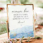 BLAKELY Dusty Blue Watercolor Gold Mimosa Bar Poster<br><div class="desc">Dieses Mimosa-Bar-Template zeichnet sich durch einen staubblauen Aquarellspritzer,  Imitate Goldflecks und einen eleganten Script-Schriftart aus. Editieren Sie einfach die *most*-Formulierung,  um Ihren Wünschen gerecht zu werden. Dieses Mimosa Bar Drink Zeichen ist perfekt für Ihr etwas blaues Brautparty,  romantische Hochzeit,  Himmelsbachelorette,  oder jeden anderen besondere Anlass.</div>