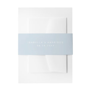 BLAKELY Modern Minimalistisch Dusty Blue Beach Wed Einladungsbanderole