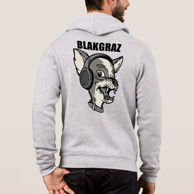 Blakgraz Lucy le chien avec casque Sweat - shirt à (Dos)