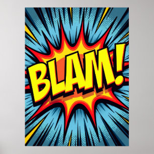 BLAM! Pop Art Comic Poster